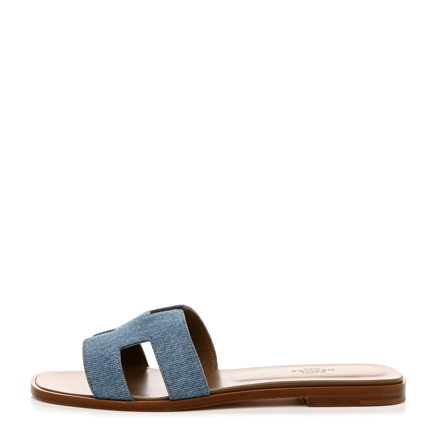 Denim Canvas Oran Sandals 39.5 Bleu Clair