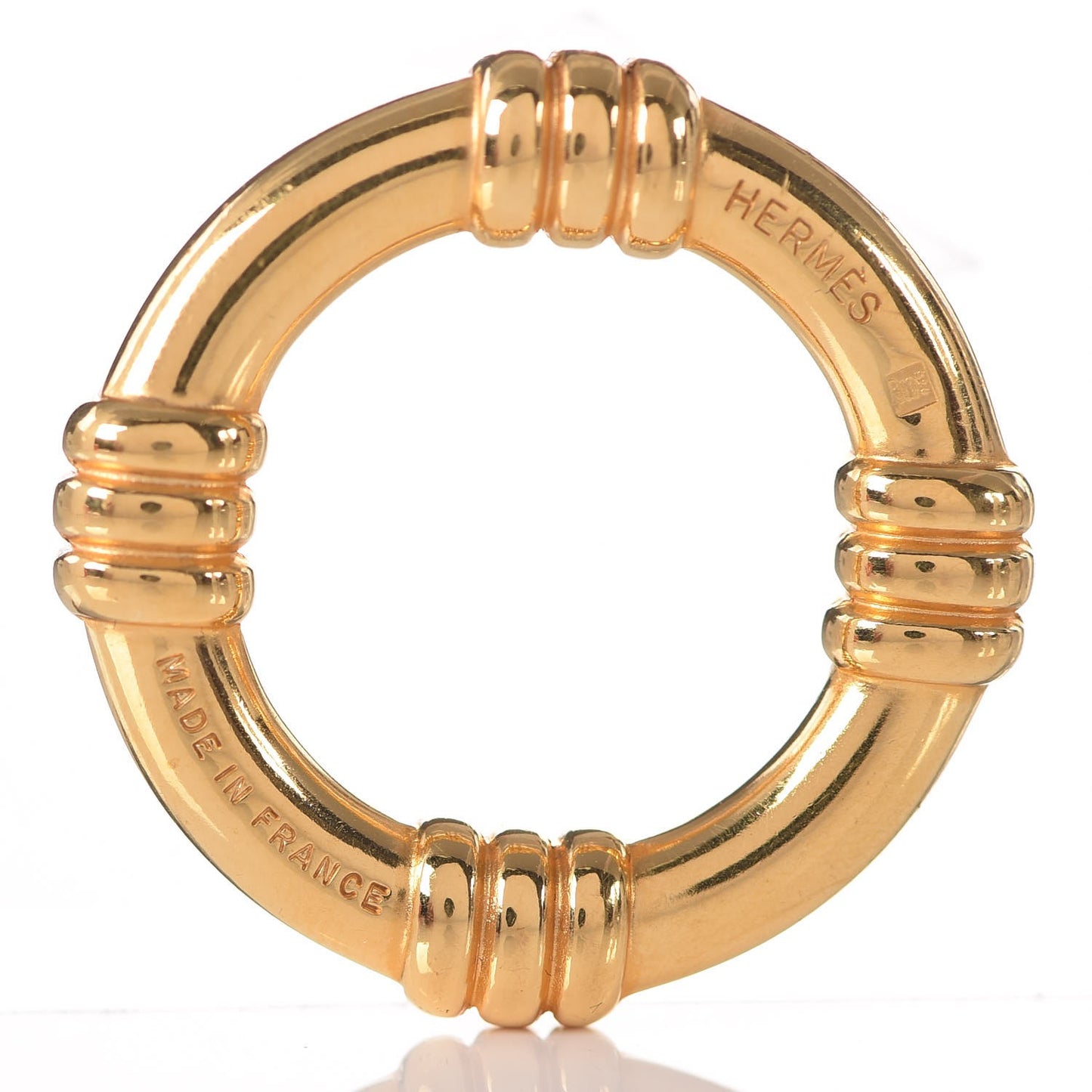 Permabrass Bouee Scarf Ring Gold