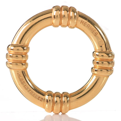 Hermes Permabrass Bouee Scarf Ring Gold 3 of 4