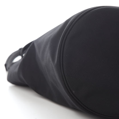 Balenciaga Recycled Sport Nylon Logo Embroidered Wheel Drawstring Bucket Bag Black 6 of 7