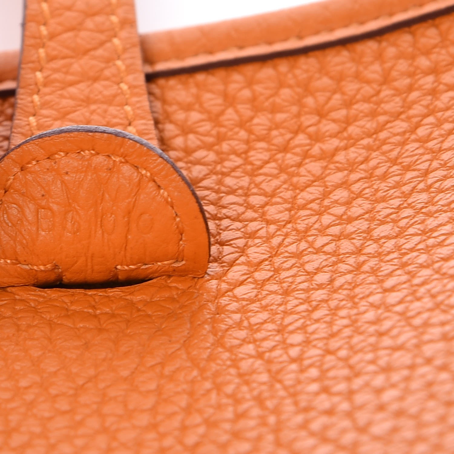 Hermes Taurillon Clemence Evelyne TPM Abricot 7 of 9