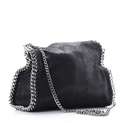 Stella McCartney Shaggy Deer Mini Falabella Fold Over Tote Black 3 of 9