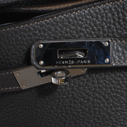 Hermes Taurillon Clemence So Kelly 26 Graphite and Etoupe 5 of 10