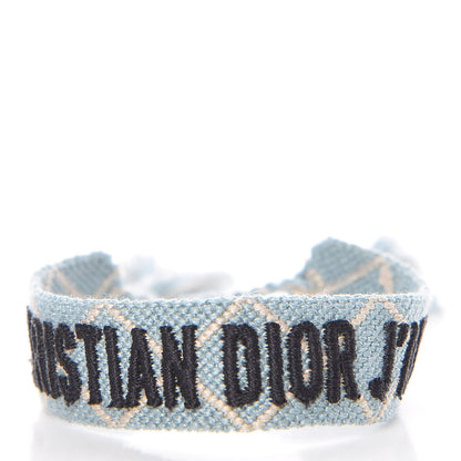 Christian Dior Woven Cotton J'Adior Friendship Bracelet Set Blue Nude 4 of 6