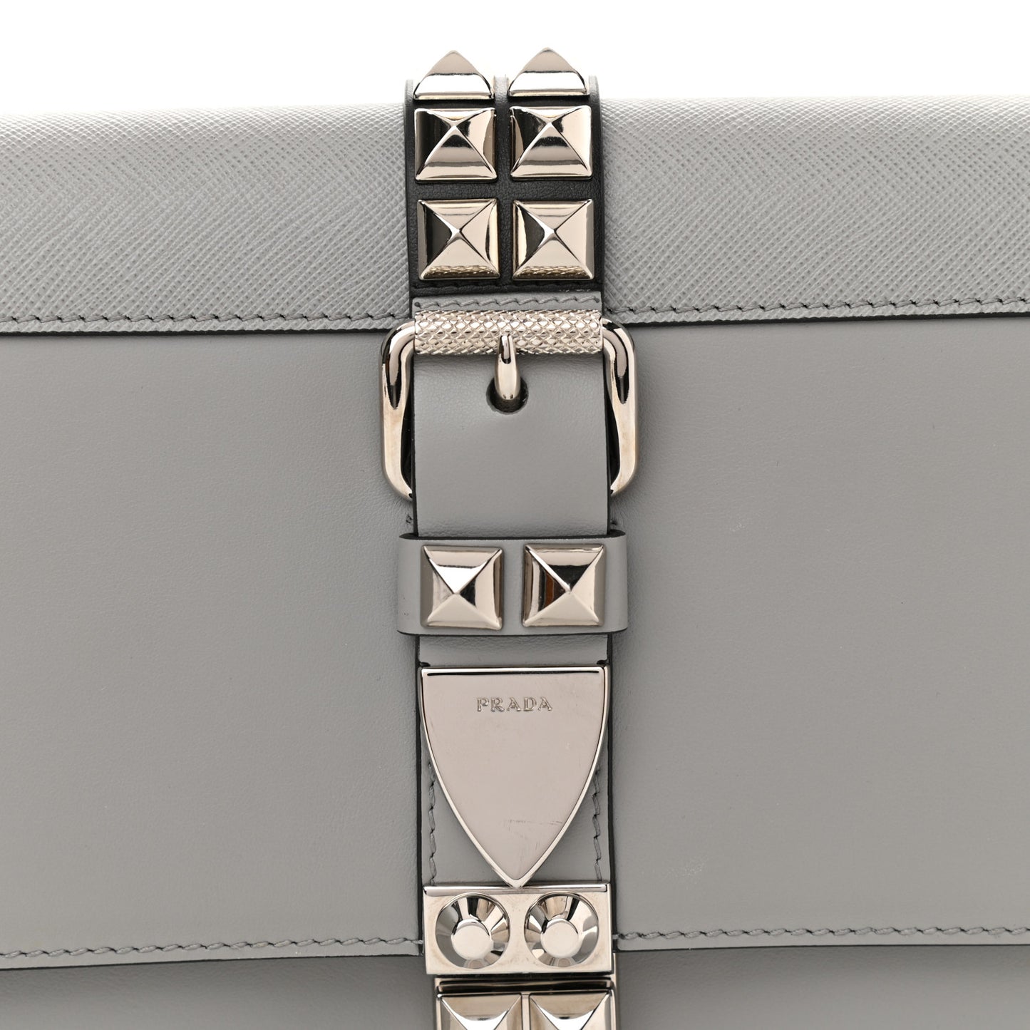 Saffiano City Calfskin Studded Large Elektra Shoulder Bag Nube