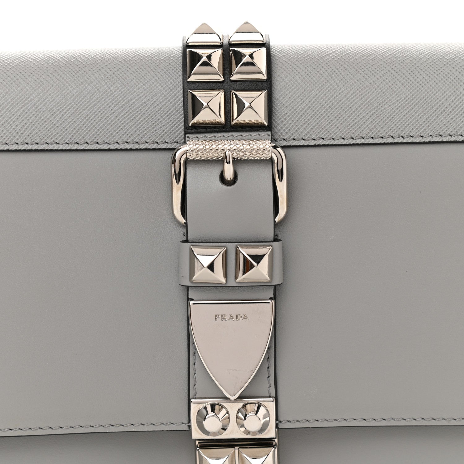Prada Saffiano City Calfskin Studded Large Elektra Shoulder Bag Nube 7 of 10
