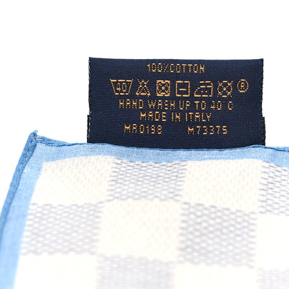 Louis Vuitton Cotton Damier Azur Straps Bandana Scarf Multicolor 3 of 3