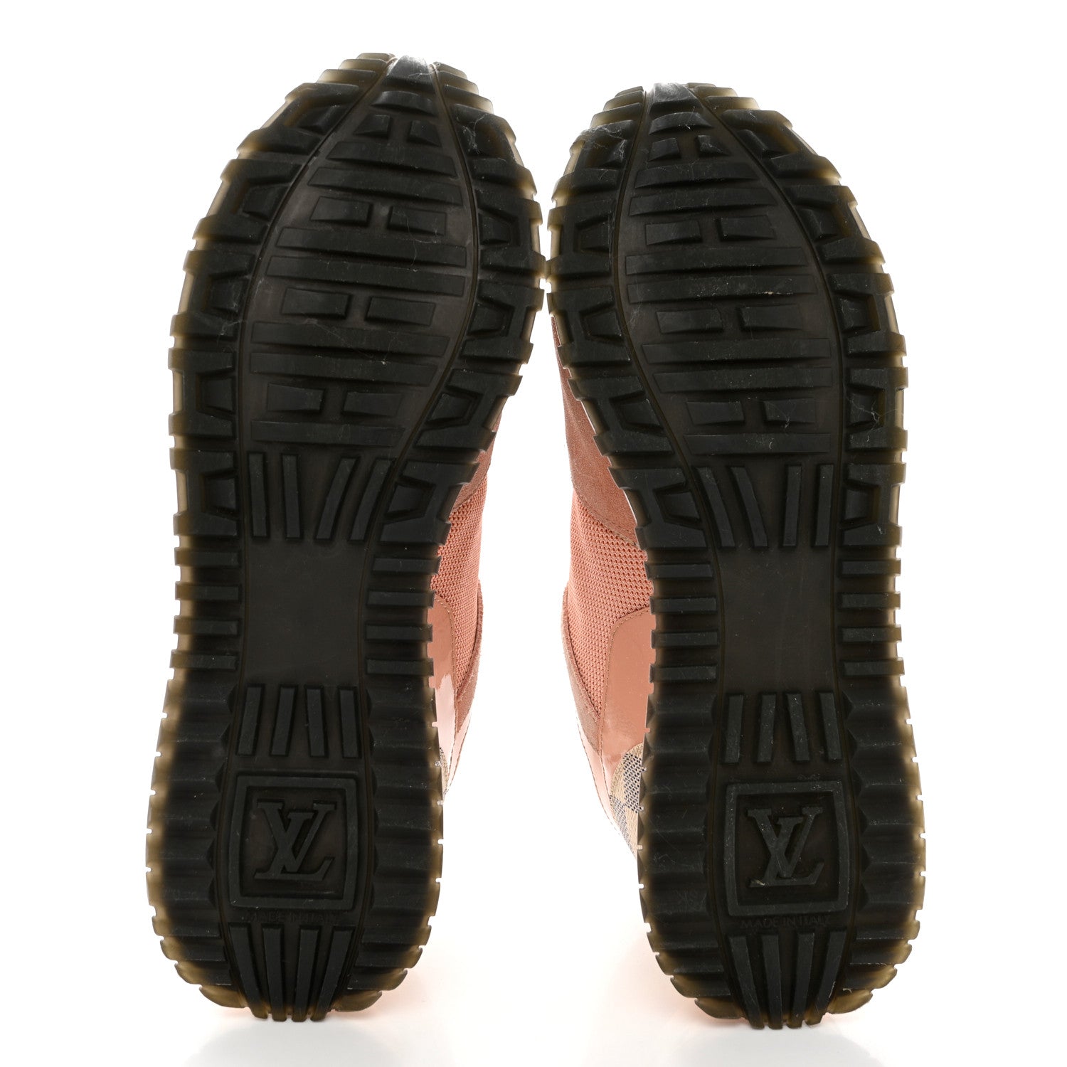 Louis Vuitton Suede Damier Azur Run Away Sneakers 36.5 Pink 5 of 12