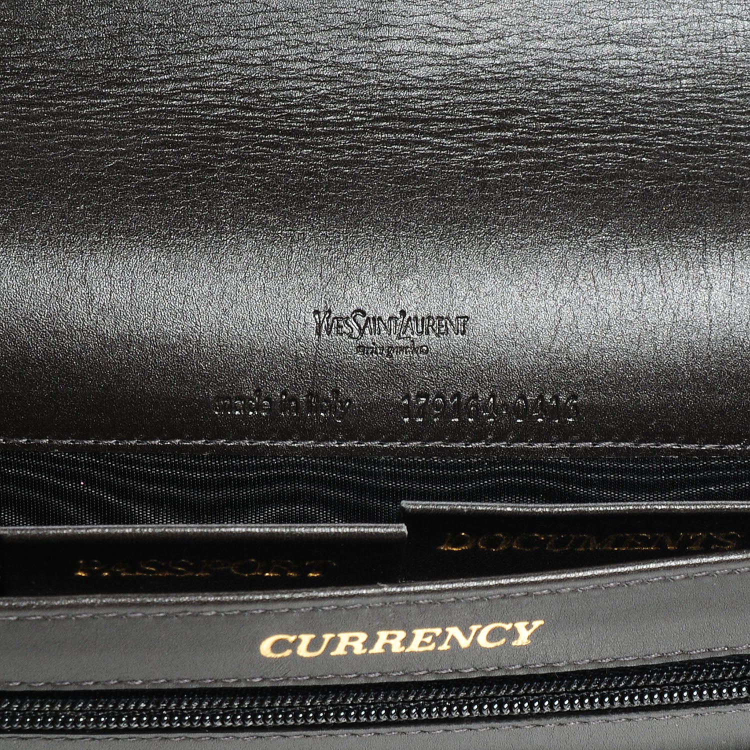Saint Laurent Patent Belle de Jour Clutch Dark Grey 6 of 6
