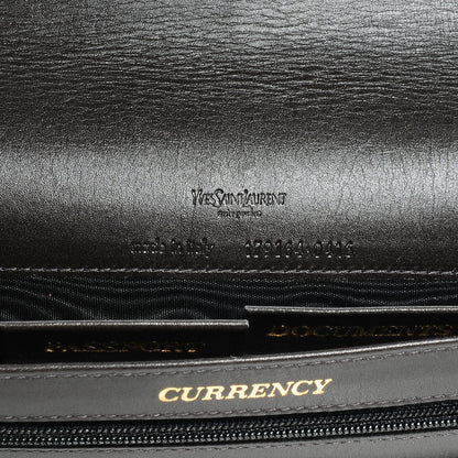 Saint Laurent Patent Belle de Jour Clutch Dark Grey 6 of 6