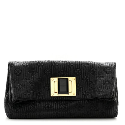 Louis Vuitton Calfskin Quilted Monogram Altair Clutch Black 1 of 11