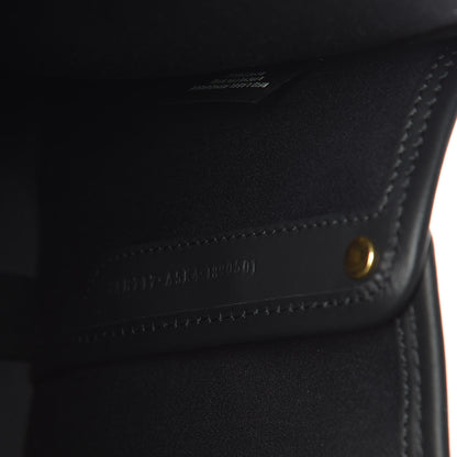 Fendi Glazed Fabric Vitello Century FF 1974 Stamp Patch Mini Peekaboo Defender Cover Mogano Panna Black 5 of 8