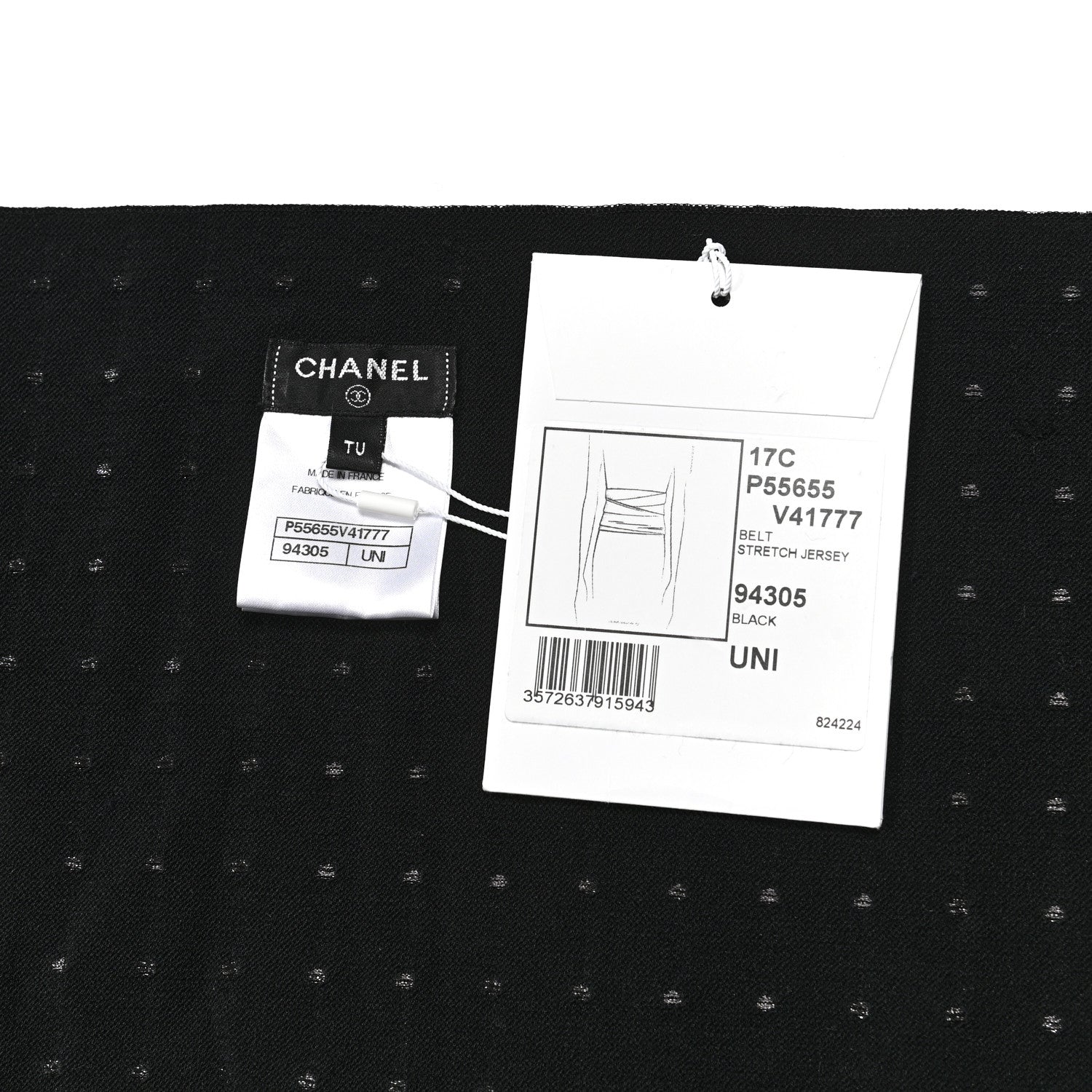 Chanel Stretch Jersey Belt Black 4 of 4