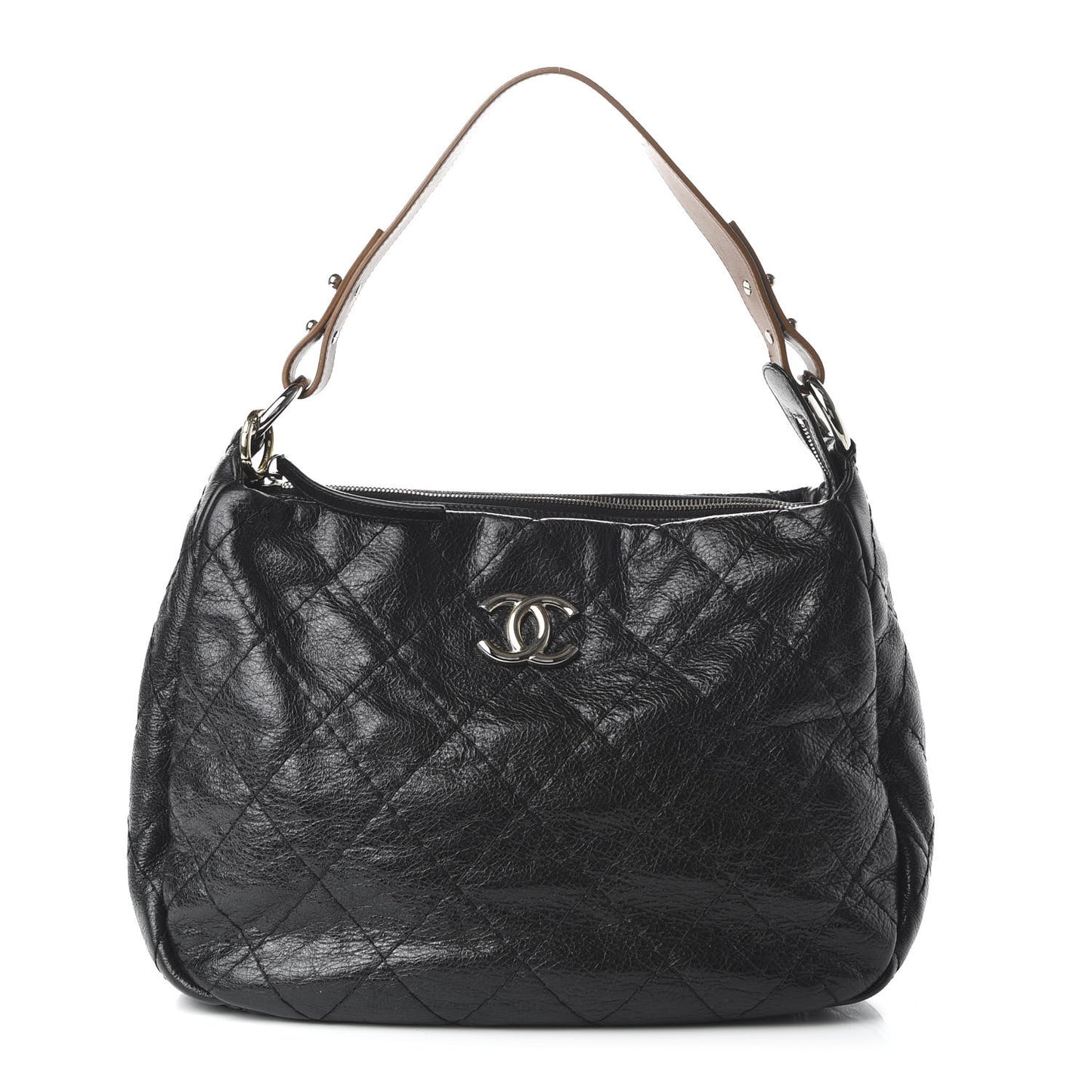 Glazed Calfskin On The Road Hobo Black
