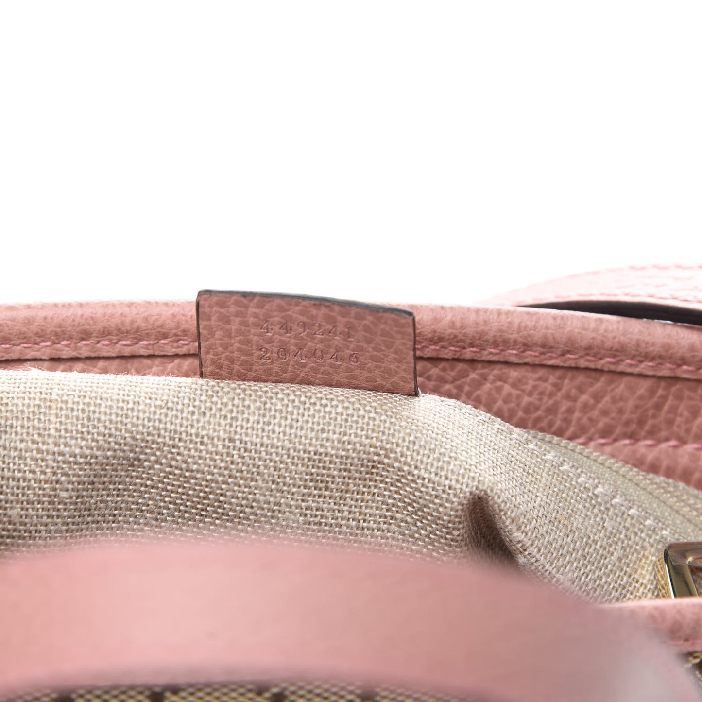 Monogram Small Bree Tote Beige Soft Pink