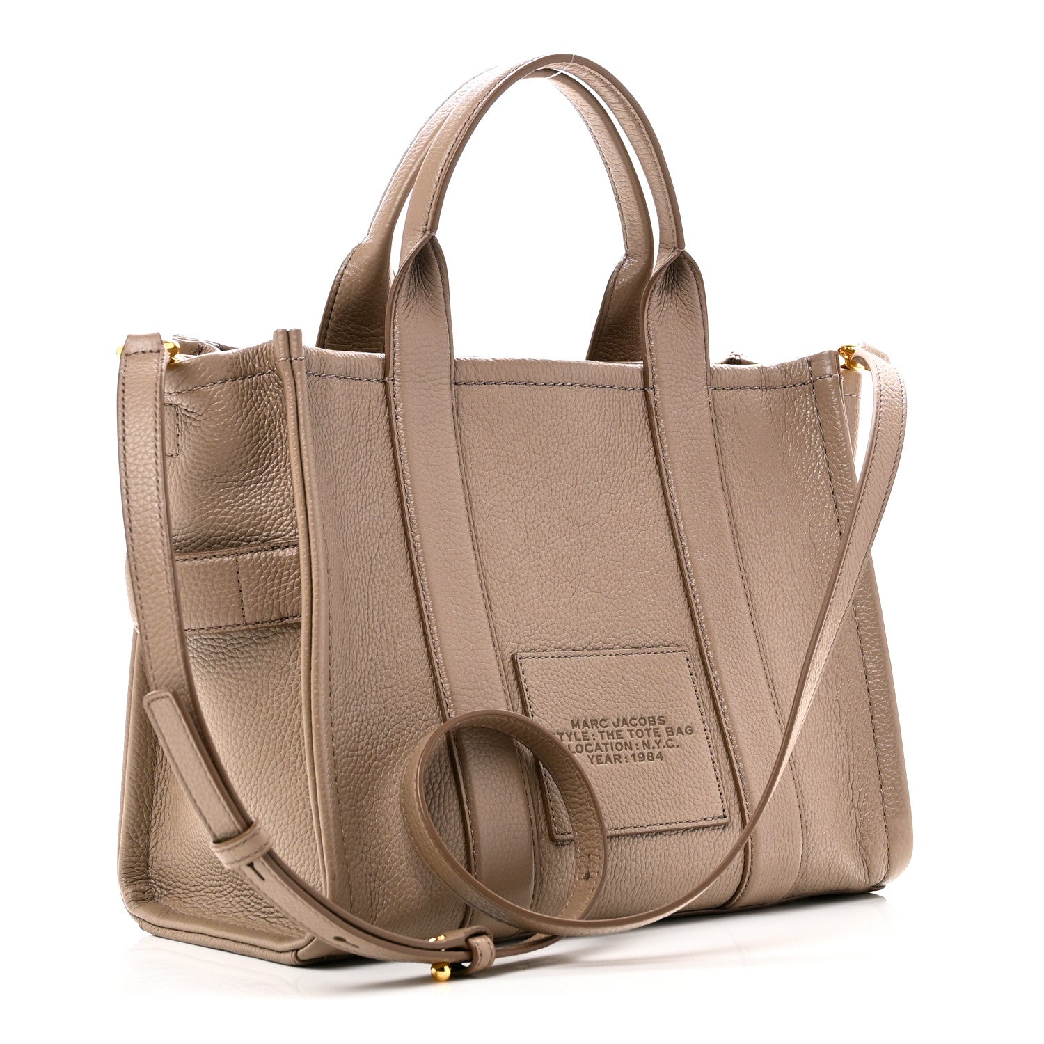 Marc Jacobs Grained Calfskin Medium The Tote Bag Cement 3 of 10