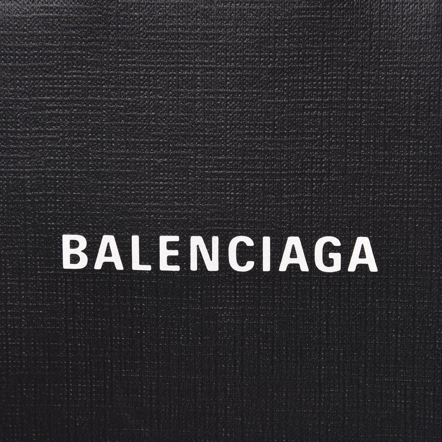 Balenciaga Textured Calfskin Lambskin Logo Shopping Phone Holder Bag Black 9 of 9