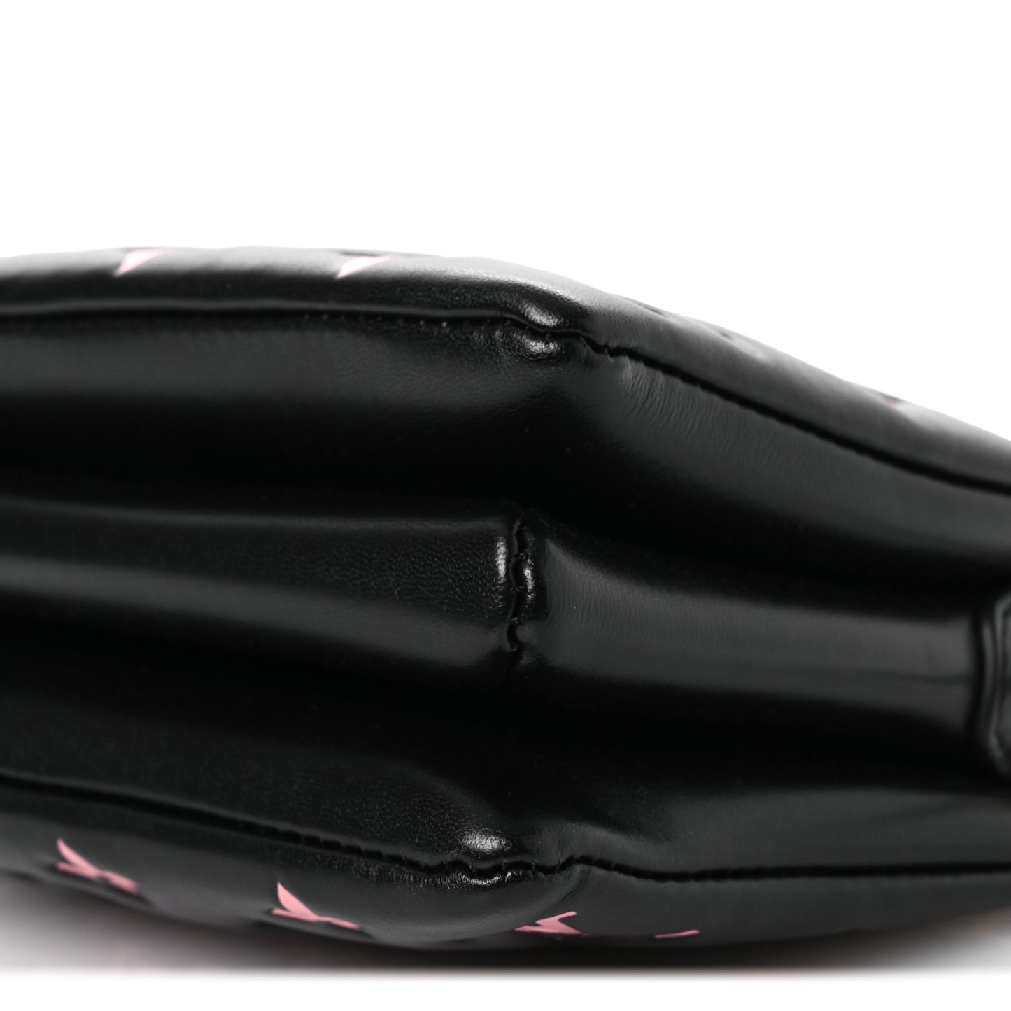 Lambskin Embossed Monogram LV Ski Coussin BB Black Rose