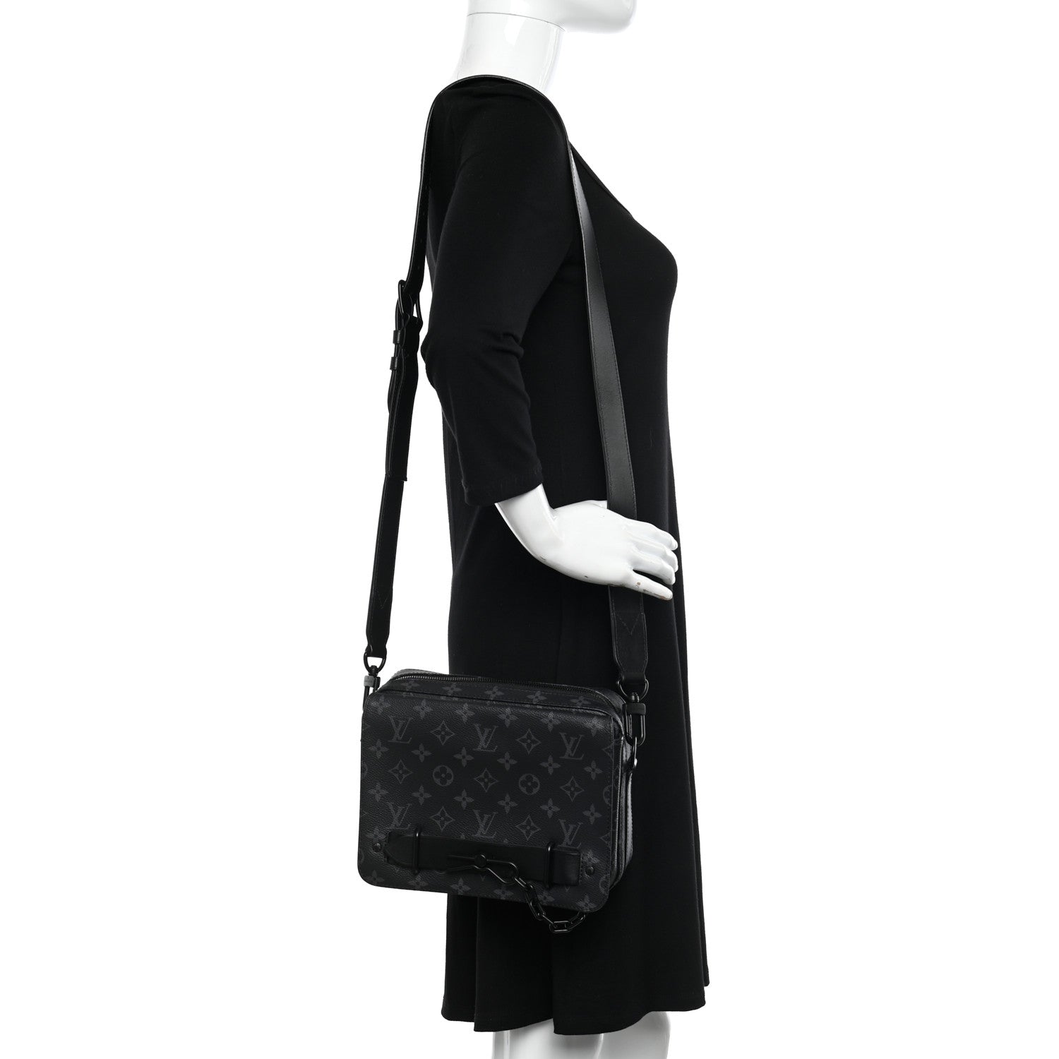 Louis Vuitton Monogram Eclipse Steamer Messenger 2 of 12