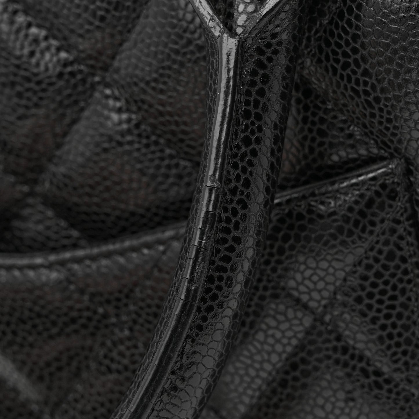 Caviar Quilted Small Bowler Black