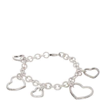 Tiffany Sterling Silver 5 Heart Charm Bracelet 1 of 3