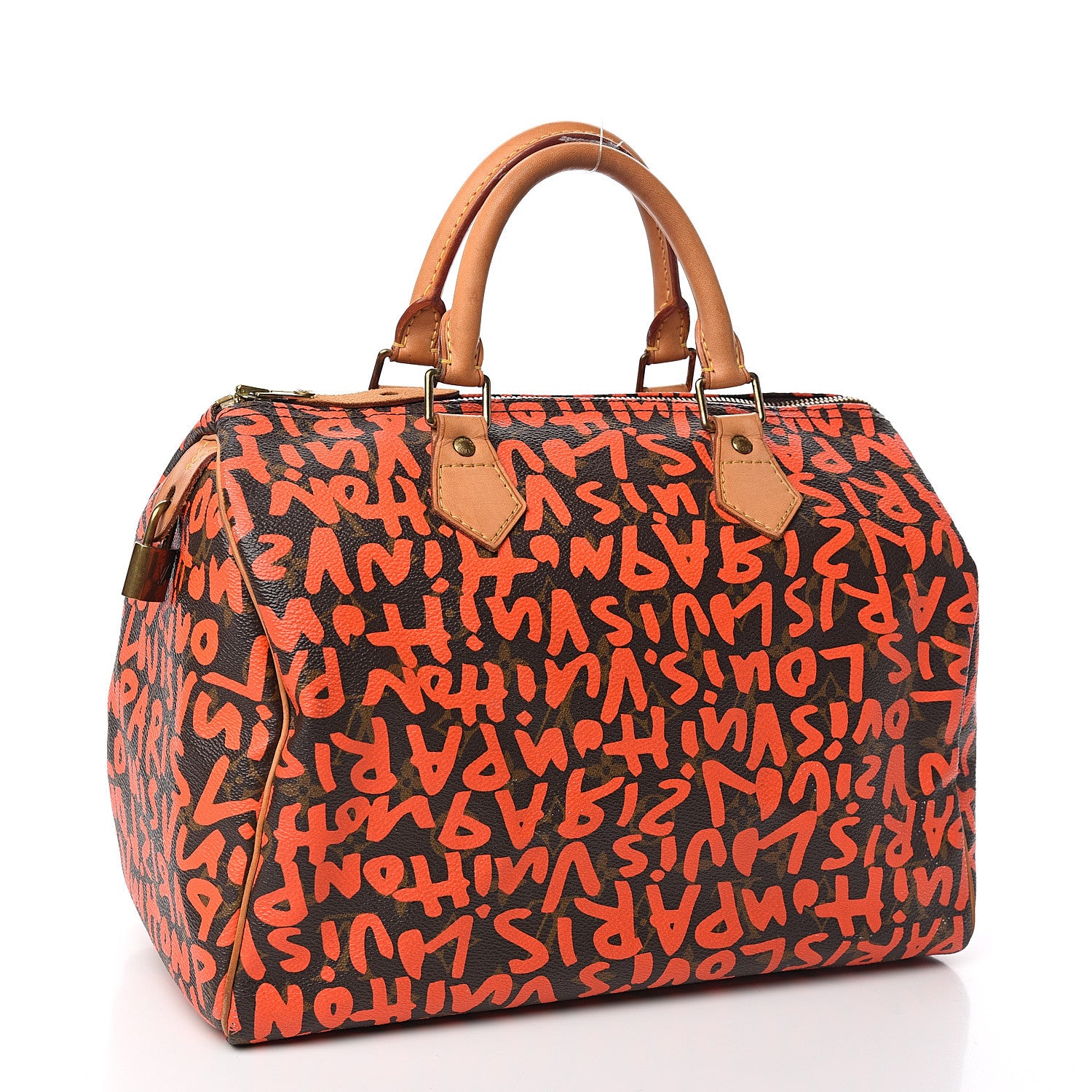 Louis Vuitton Monogram Graffiti Speedy 30 Orange 2 of 14