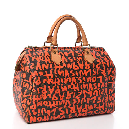 Louis Vuitton Monogram Graffiti Speedy 30 Orange 2 of 14