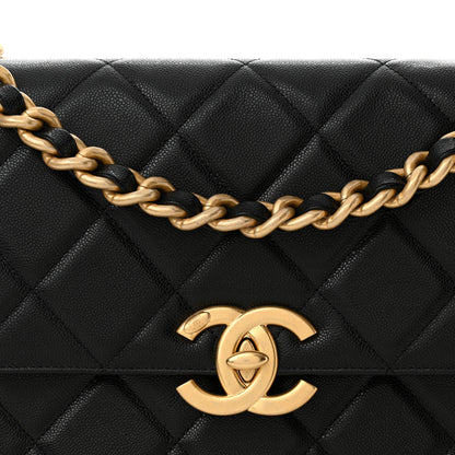 Chanel Caviar Quilted CC Large Flap Black 8 of 11