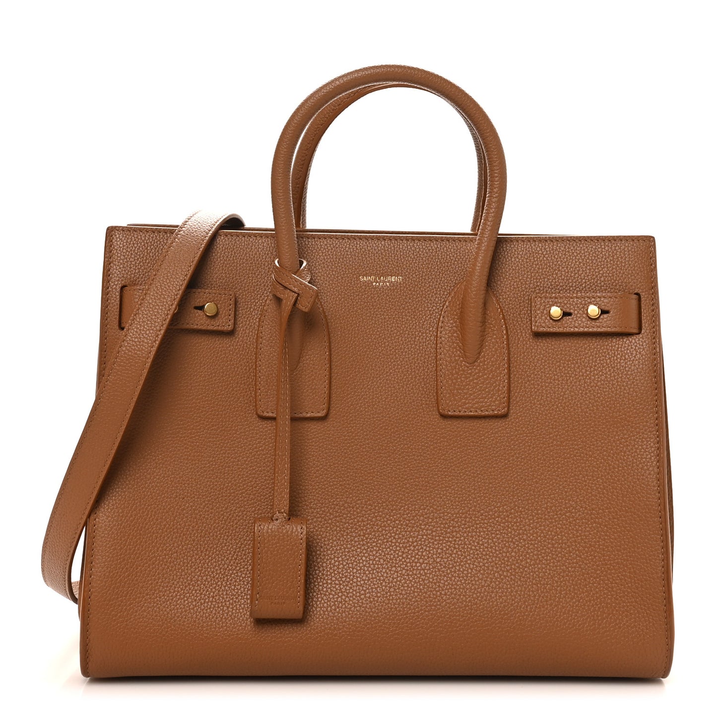 Grained Calfskin Small Sac De Jour Saddle Brown