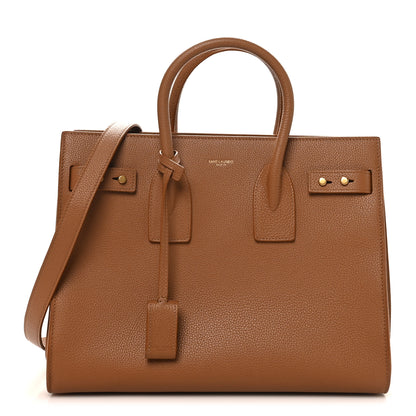 Saint Laurent Grained Calfskin Small Sac De Jour Saddle Brown 1 of 10