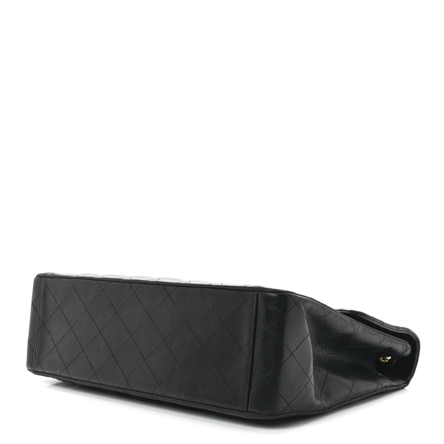 Chanel Lambskin Quilted XL Jumbo Single Flap Black 10 of 12