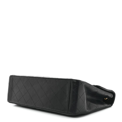 Chanel Lambskin Quilted XL Jumbo Single Flap Black 10 of 12