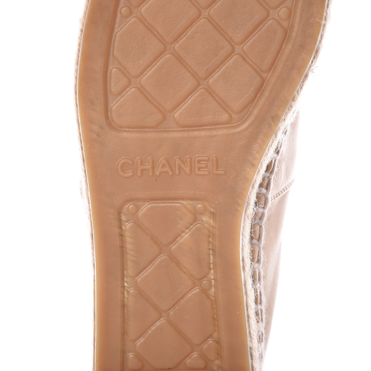 Lambskin CC Espadrilles 35 Beige Black