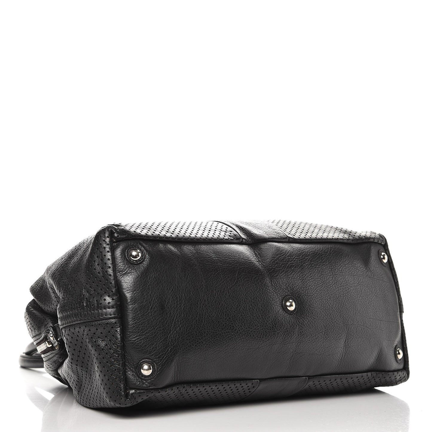 Perforated Calfskin Medium Easy Y Sac Black