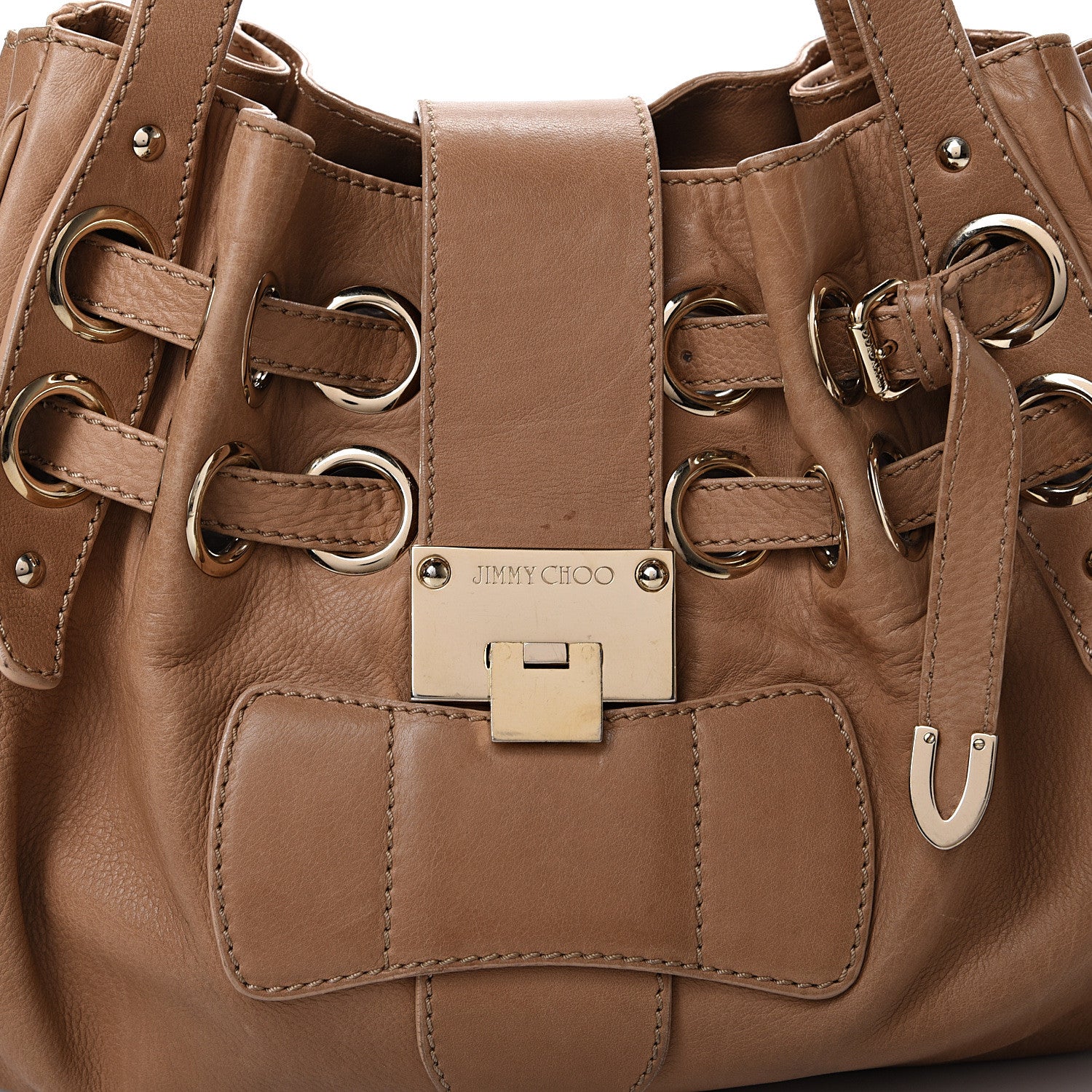 Jimmy Choo Calfskin Ramona Nude 6 of 20