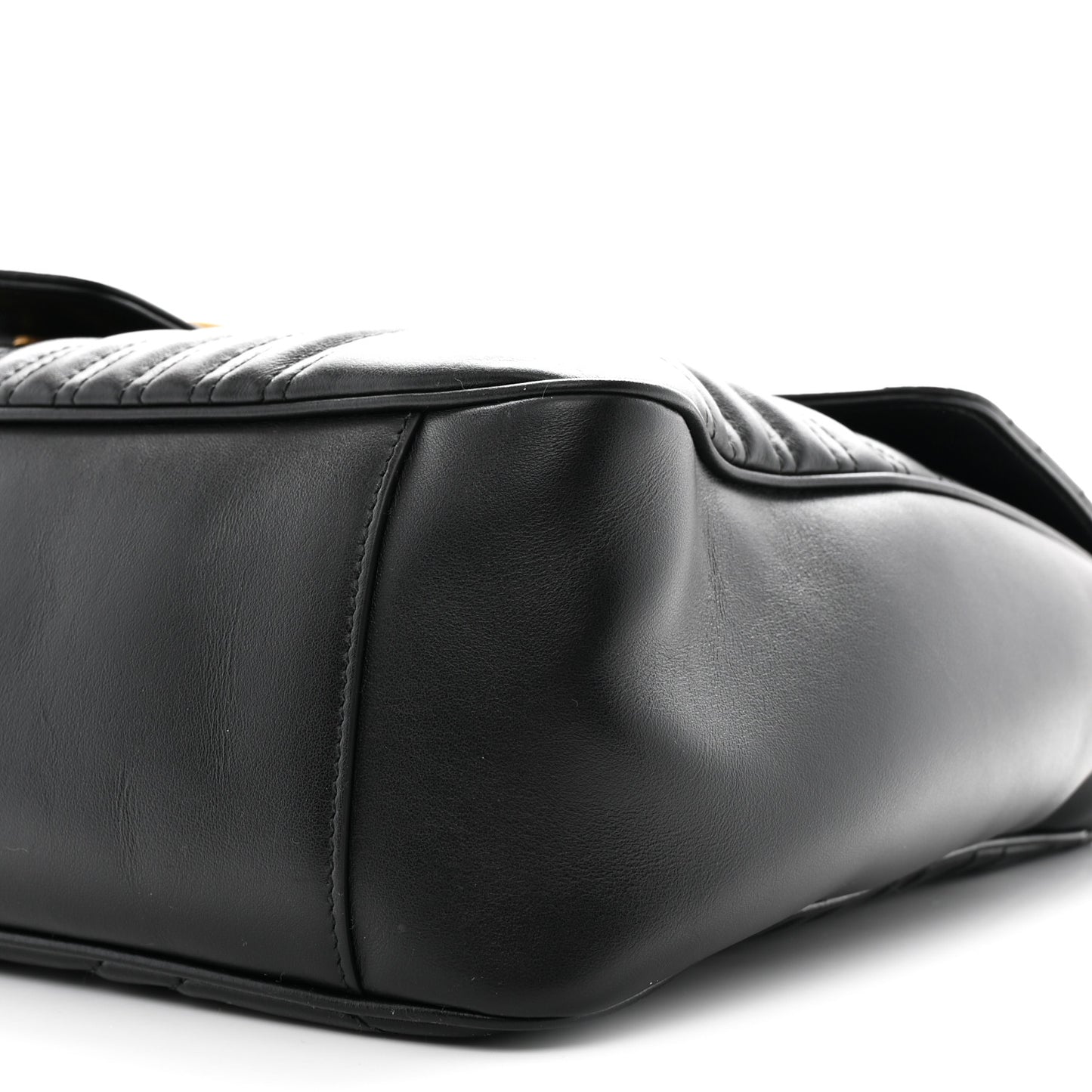 Calfskin Matelasse Large GG Marmont Shoulder Bag Black