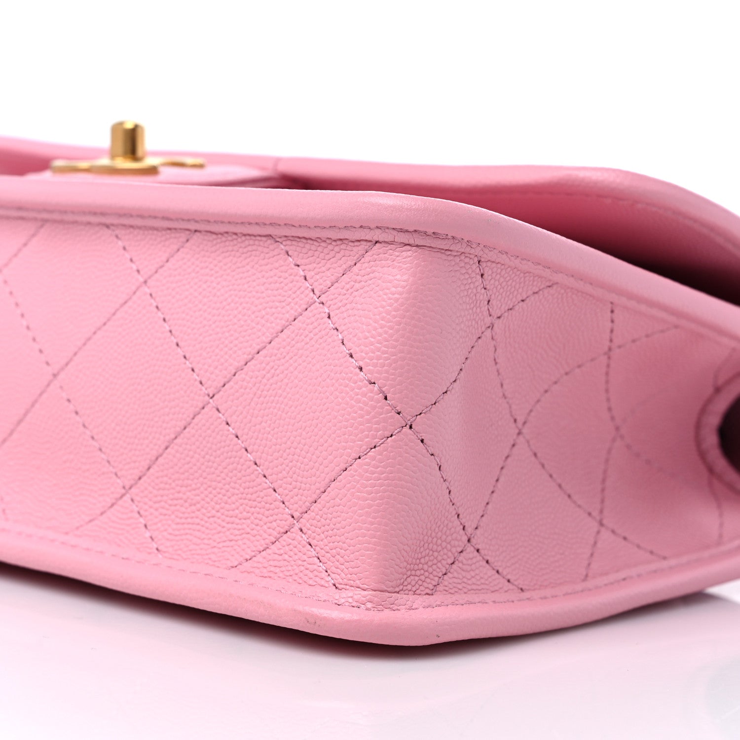 Chanel Caviar Quilted School Memory Small Top Handle Flap Pink 9 of 9