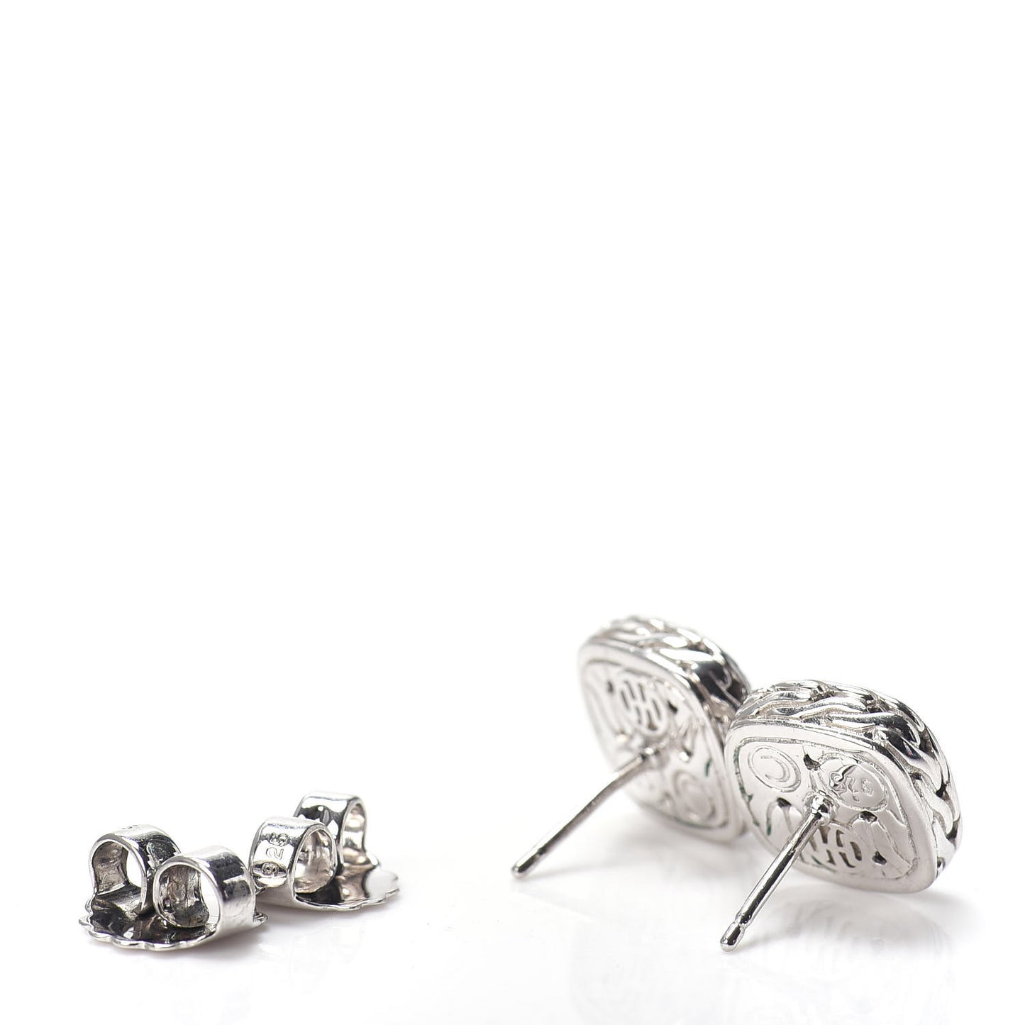 Sterling Silver Black Sapphire Classic Chain Square Earrings