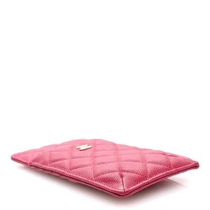 Chanel Caviar Quilted Classic Flat Wallet Pouch Pink 4 of 7