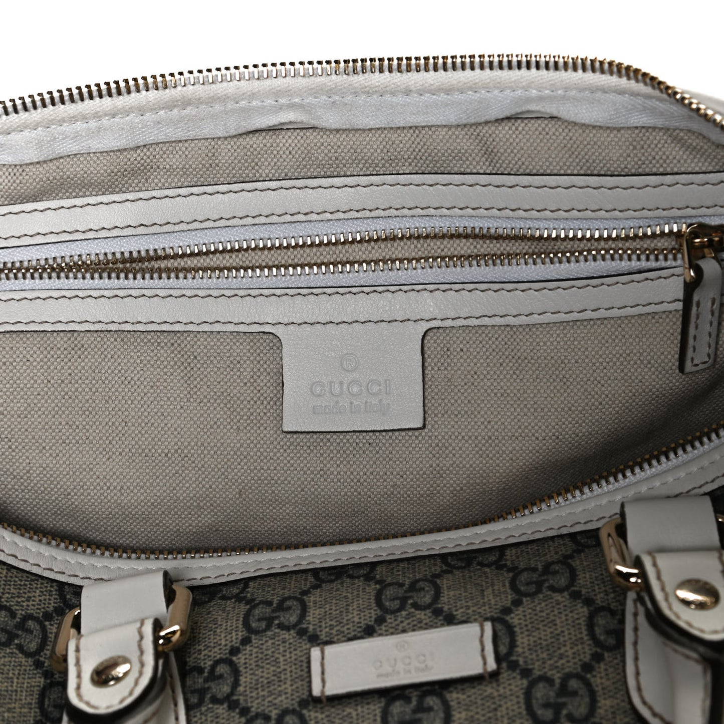 GG Plus Monogram Medium Boston Canada Flag Unicef Duffle White