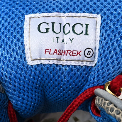 Gucci X SEGA Nylon Suede Calfskin Mens Flashtrek Sneakers 8 Black Red 8 of 8