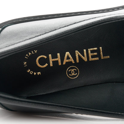 Chanel Lambskin Quilted CC Turnlock Loafers 37 Black 7 of 10