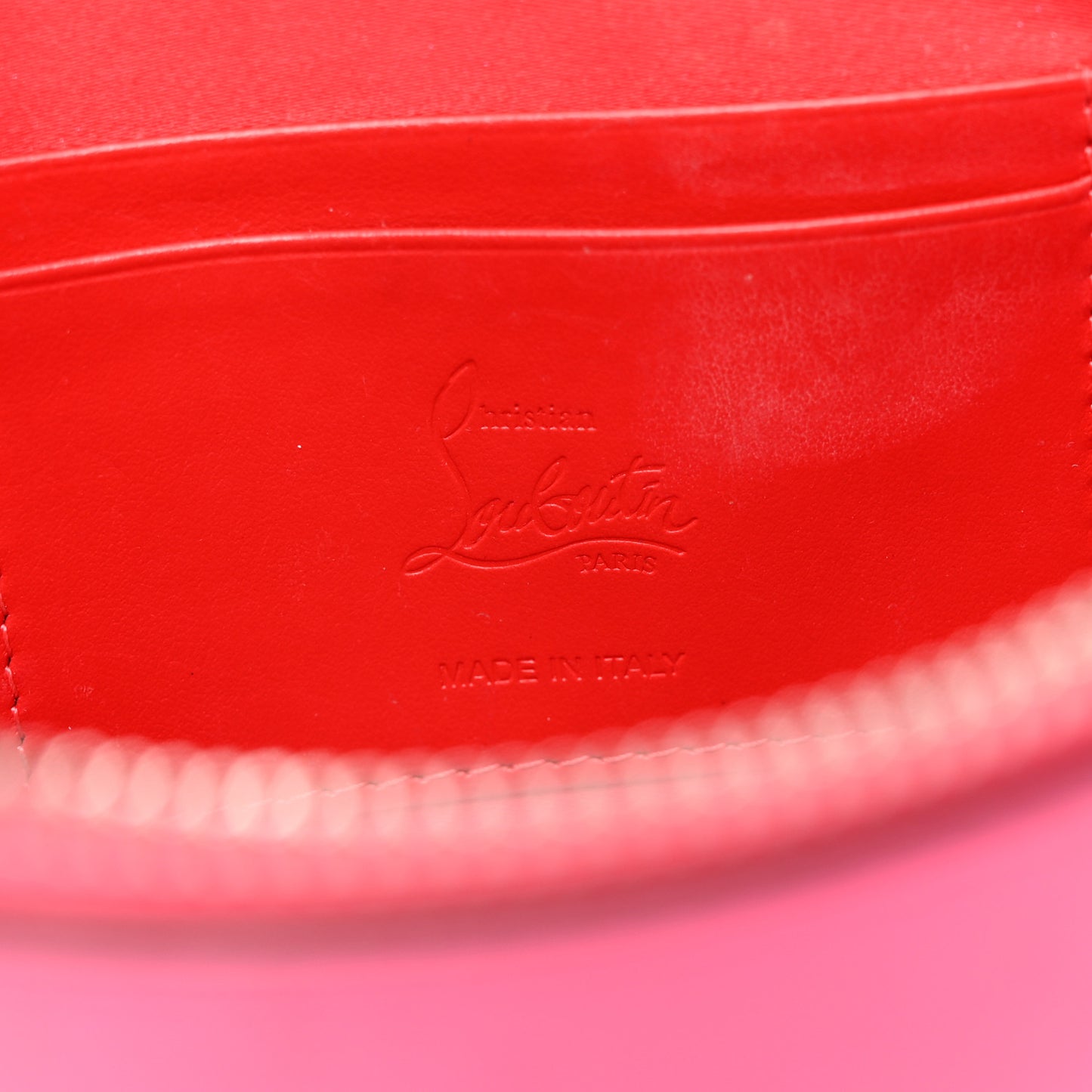 Calfskin Loubila Loubinthesky Chain Clutch Fluo Pink