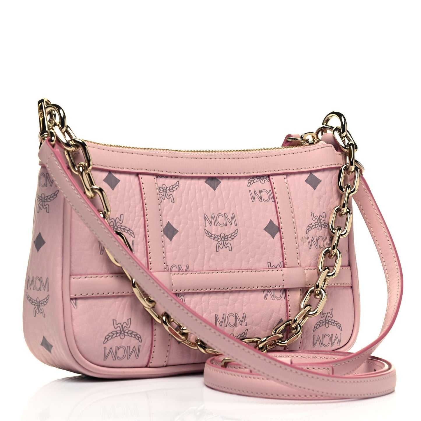 Visetos Nappa Mini Delmy Chain Shoulder Bag Powder Pink