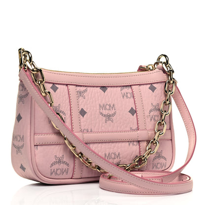 MCM Visetos Nappa Mini Delmy Chain Shoulder Bag Powder Pink 4 of 10