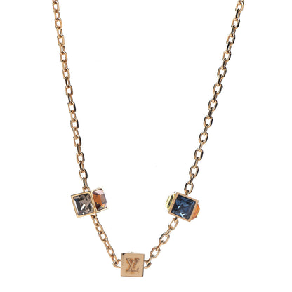Louis Vuitton Swarovski Gamble Short Necklace Gold 4 of 6
