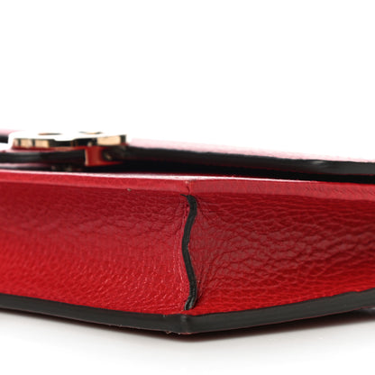 Gucci Dollar Calfskin Interlocking G Chain Wallet Red 8 of 9