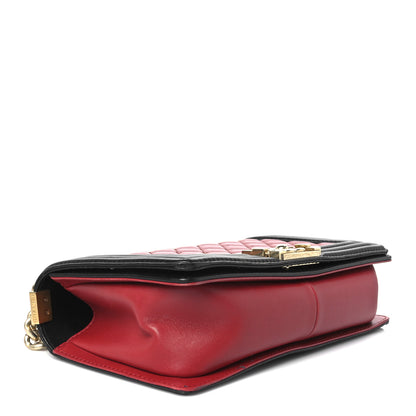 Chanel Lambskin Quilted Medium Boy Flap Dark Red Black 4 of 10