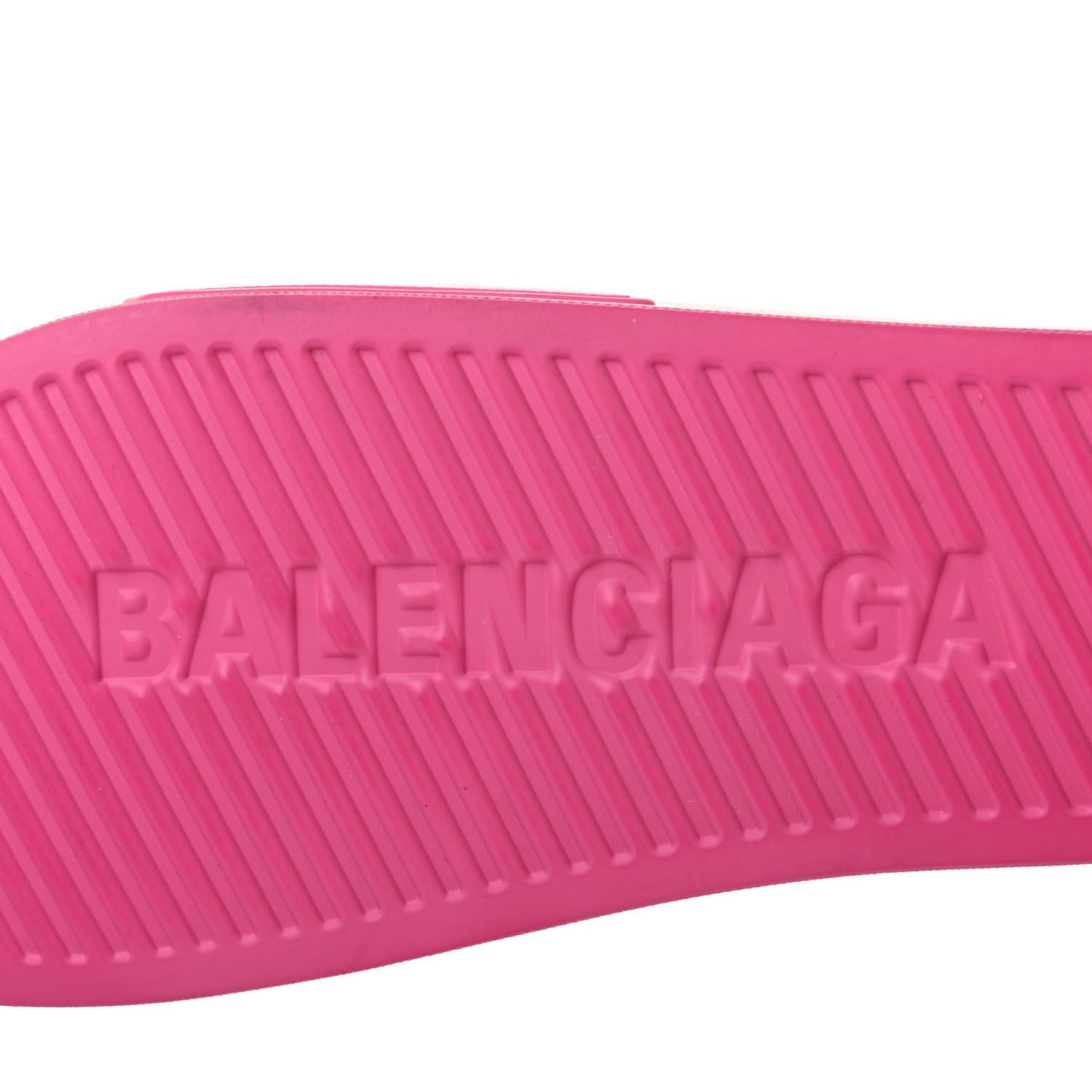 Rubber Allover Logo Womens Pool Slide Sandals 37 Pink Black