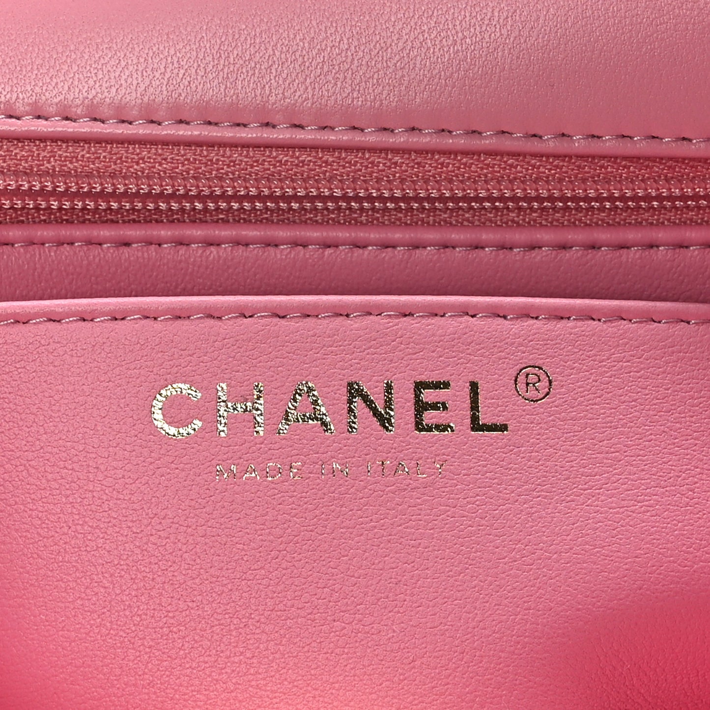 Lambskin Quilted Mini Top Handle Rectangular Flap Pink